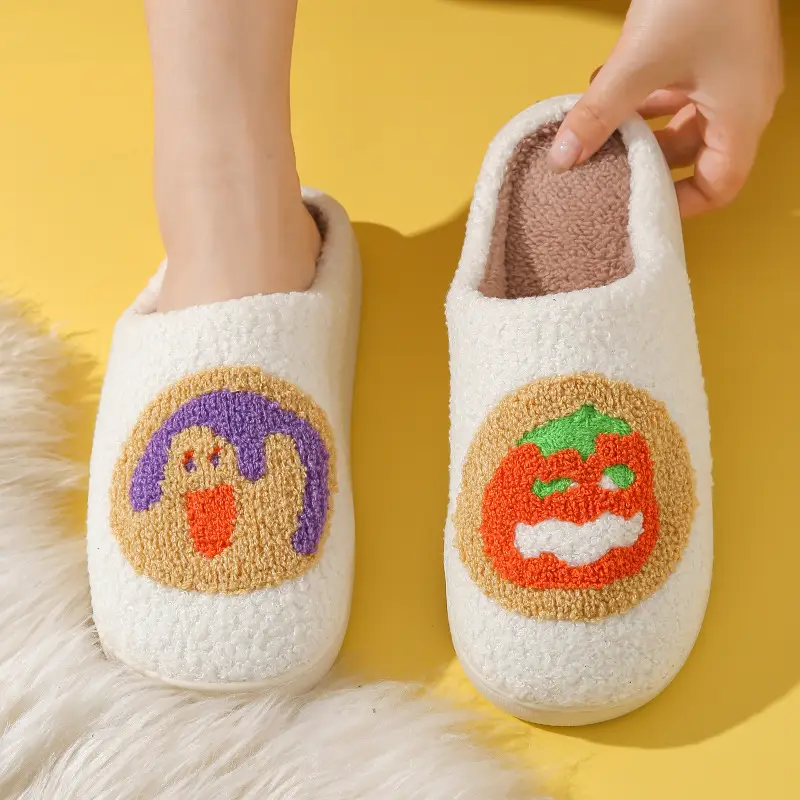 Cross-border Amazon New Halloween Skull Cartoon Ghost Series Winter Cotton Slippers for Men and Women Couple Indoor Drag - Image 9