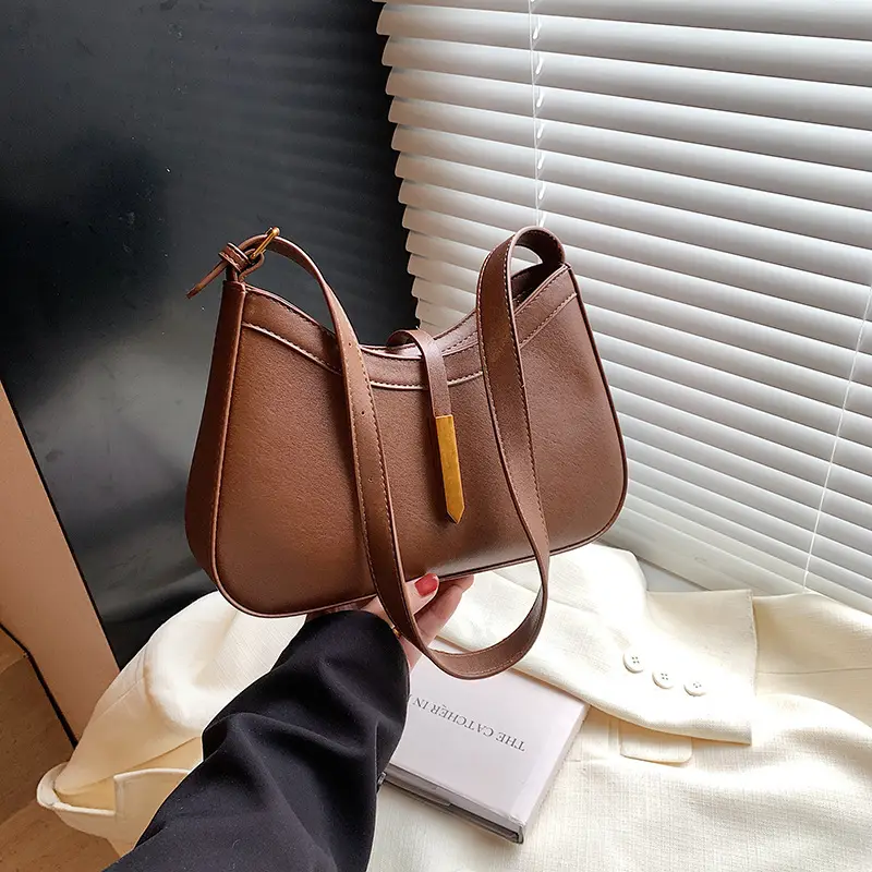 Women Crossbody Bag Brown Leather 2025 Retro Design - Image 7