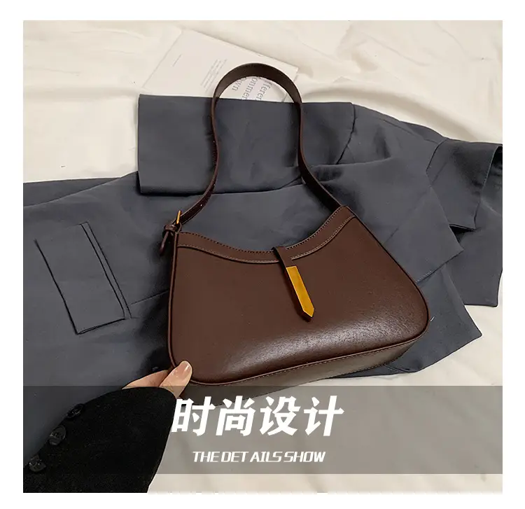 Women Crossbody Bag Brown Leather 2025 Retro Design — feature 10
