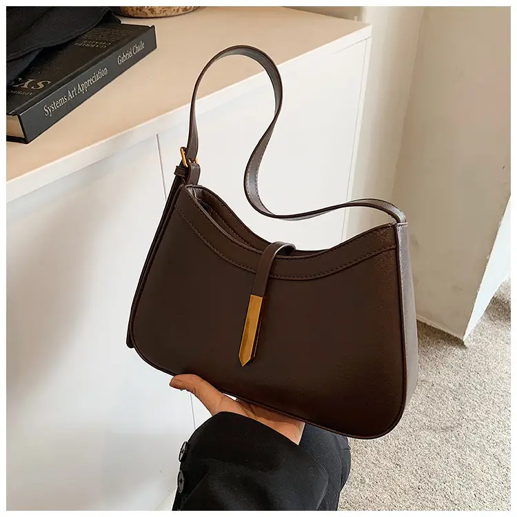 Women Crossbody Bag Brown Leather 2025 Retro Design — feature 18