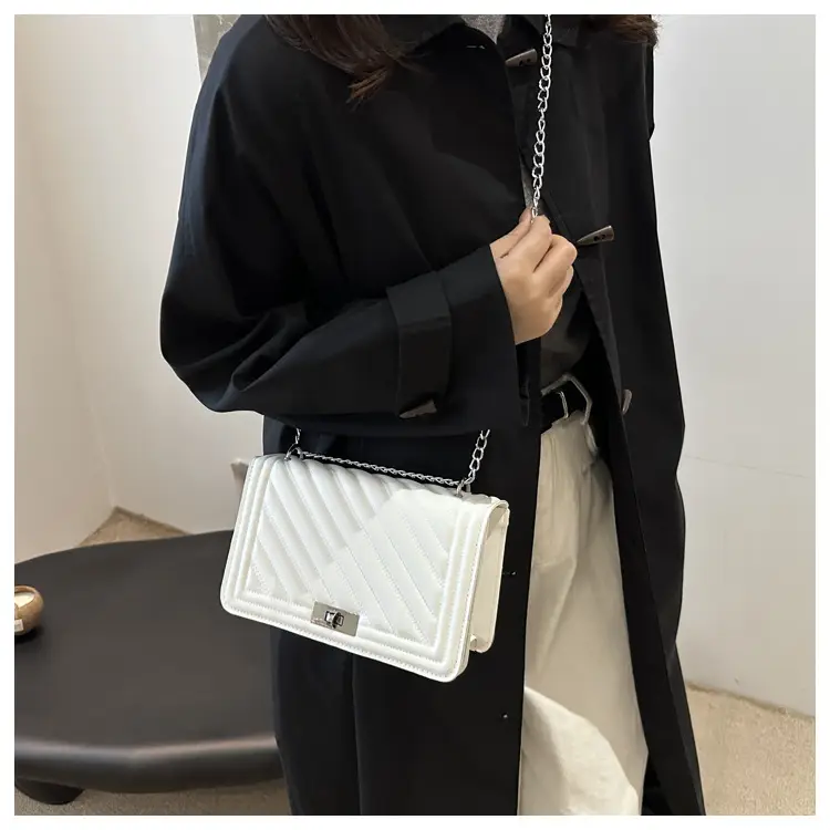 Quilted Chain Crossbody Bag Tan 2025 Women — feature 11