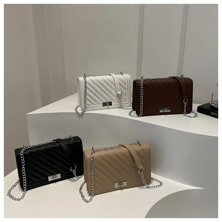 Quilted Chain Crossbody Bag Tan 2025 Women — feature 16