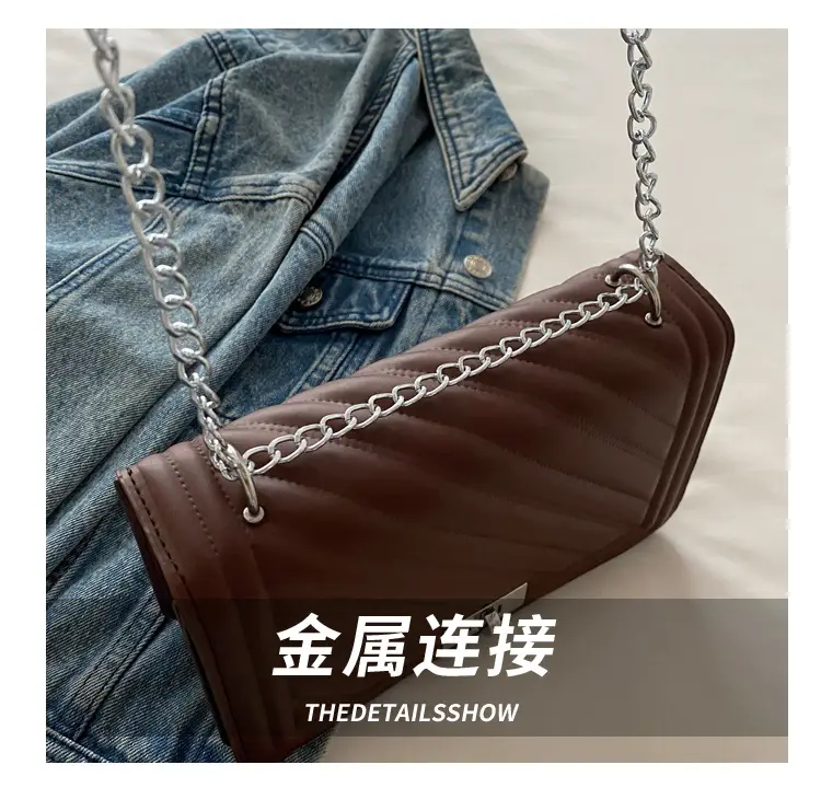 Quilted Chain Crossbody Bag Tan 2025 Women — feature 4