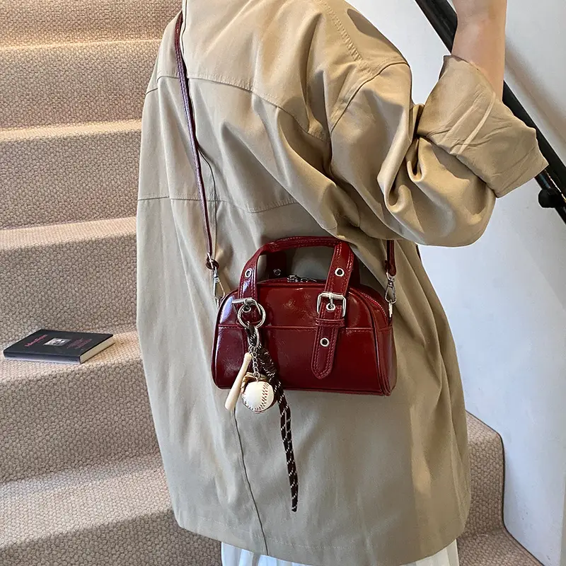 Brown Leather Shoulder Crossbody Bag for Women - Image 11