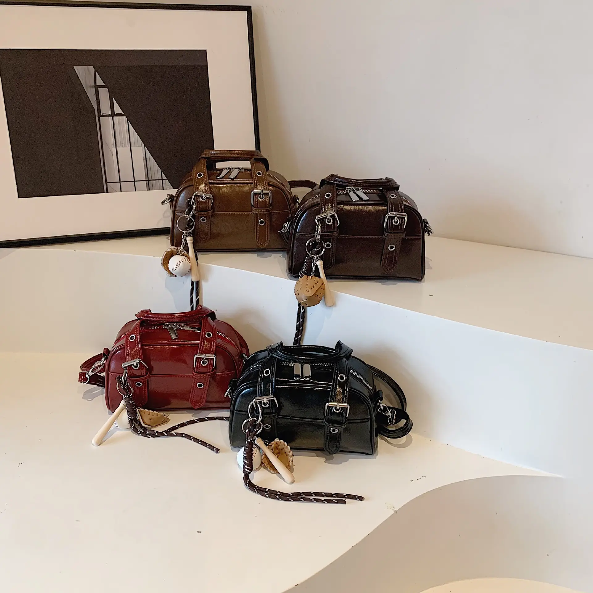 Brown Leather Shoulder Crossbody Bag for Women - Image 12