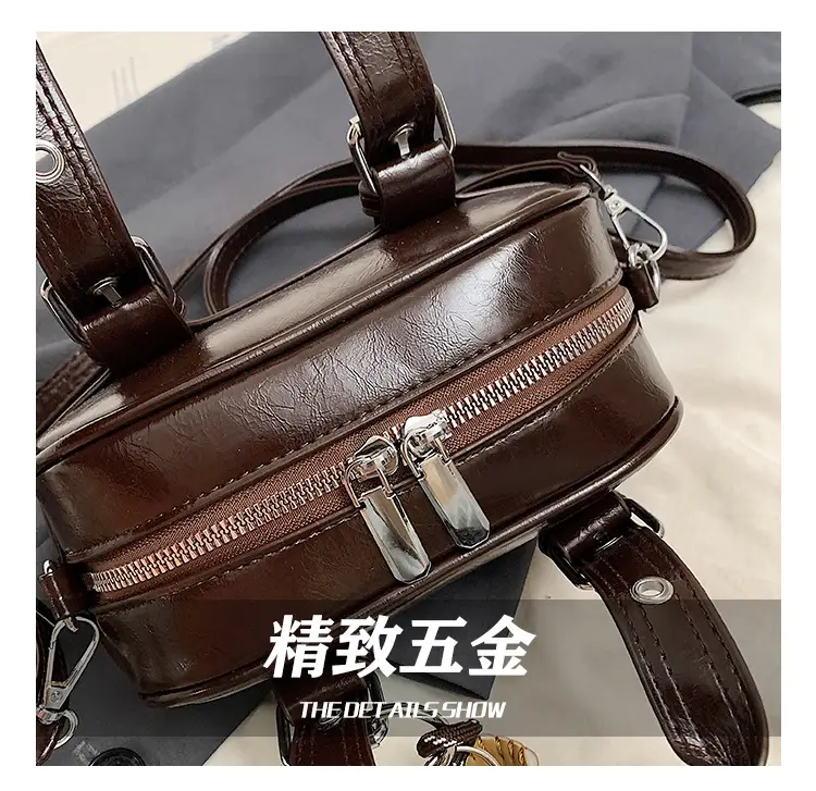 Brown Leather Shoulder Crossbody Bag for Women — feature 11