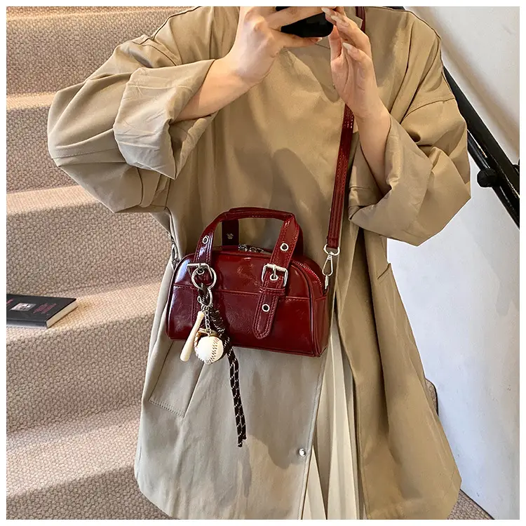 Brown Leather Shoulder Crossbody Bag for Women — feature 17