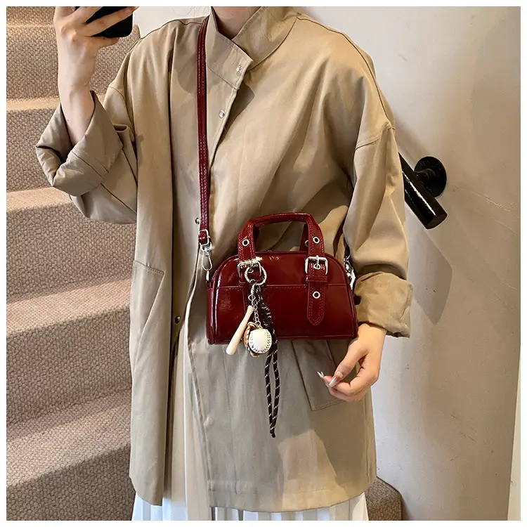 Brown Leather Shoulder Crossbody Bag for Women — feature 19