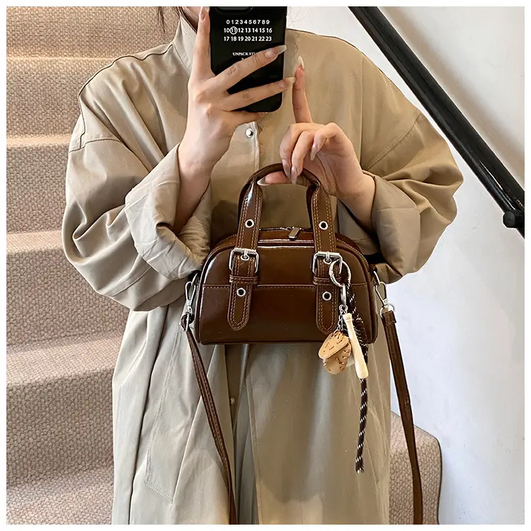 Brown Leather Shoulder Crossbody Bag for Women — feature 20