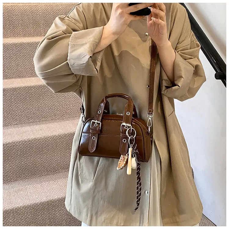 Brown Leather Shoulder Crossbody Bag for Women — feature 22