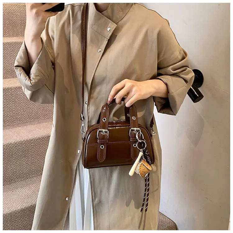 Brown Leather Shoulder Crossbody Bag for Women — feature 23