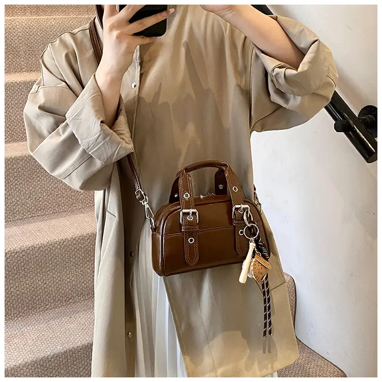 Brown Leather Shoulder Crossbody Bag for Women — feature 24
