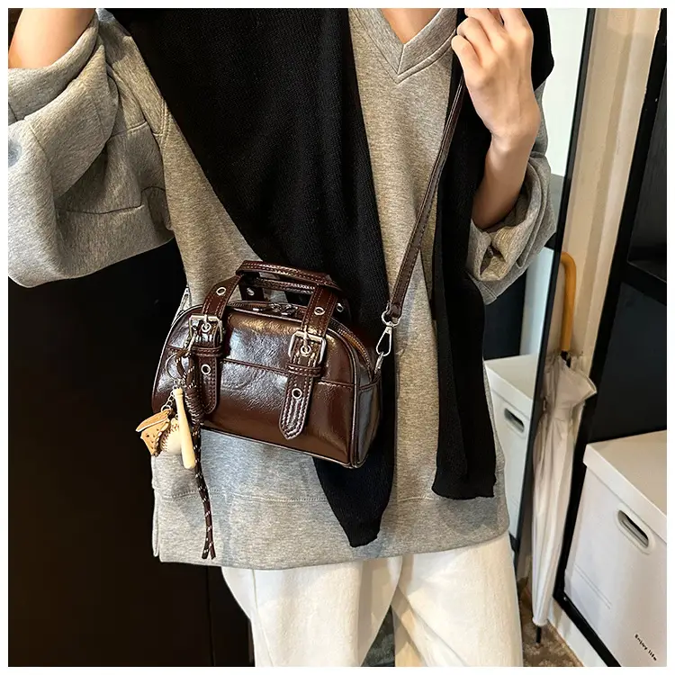 Brown Leather Shoulder Crossbody Bag for Women — feature 27