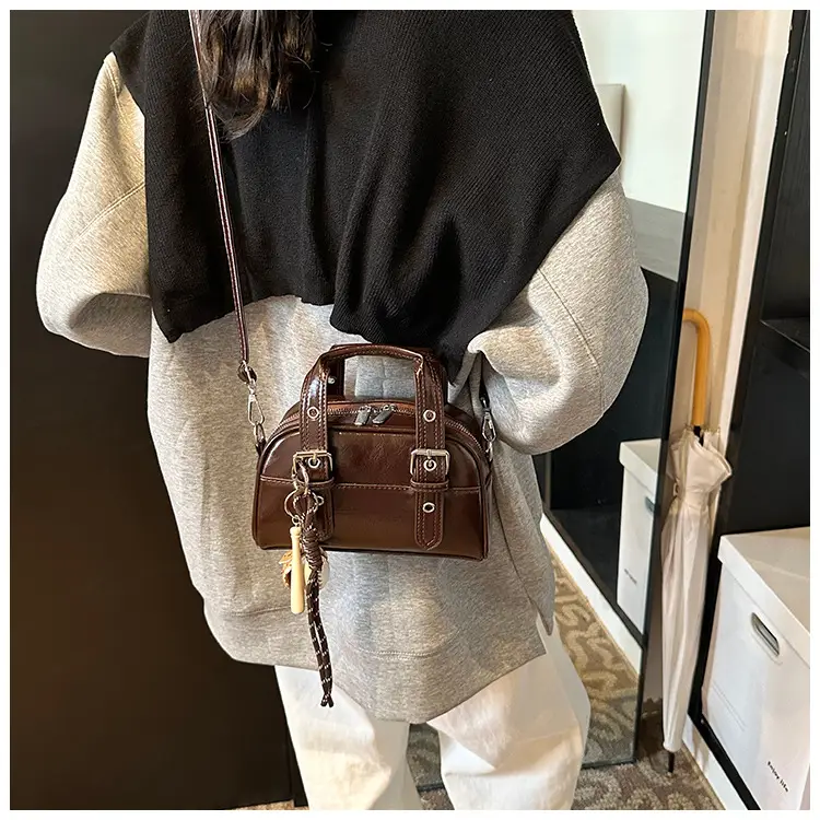 Brown Leather Shoulder Crossbody Bag for Women — feature 28