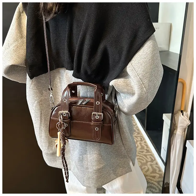 Brown Leather Shoulder Crossbody Bag for Women — feature 29