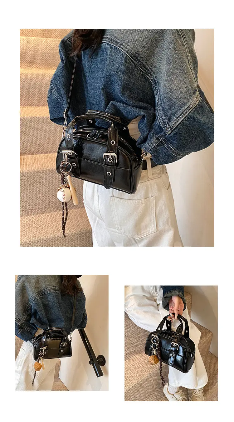 Brown Leather Shoulder Crossbody Bag for Women — feature 5