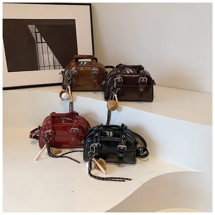 Brown Leather Shoulder Crossbody Bag for Women — feature 9