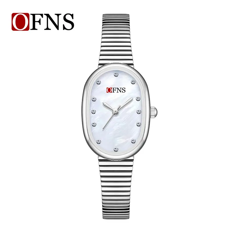Ofns Women's Gold Mesh Watch with Quartz Movement - Image 11