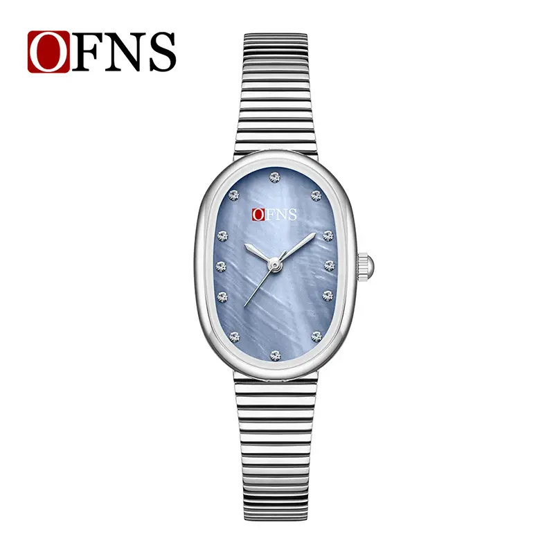 Ofns Women's Gold Mesh Watch with Quartz Movement - Image 12