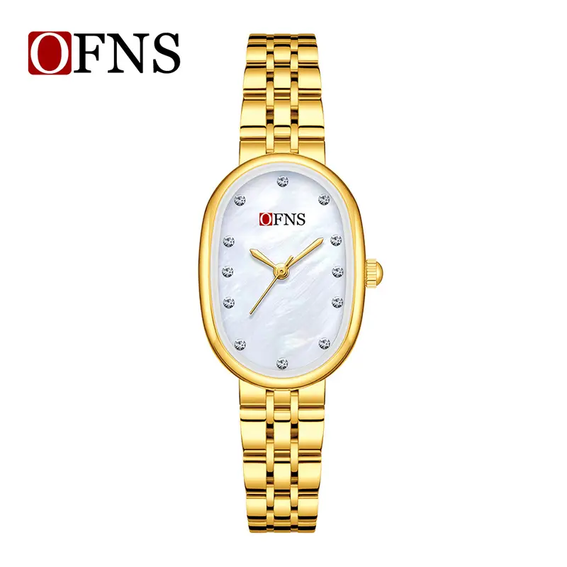 Ofns Women's Gold Mesh Watch with Quartz Movement - Image 20