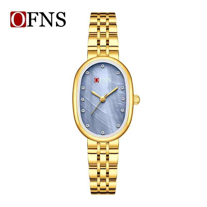 Ofns Women's Gold Mesh Watch with Quartz Movement - Image 21