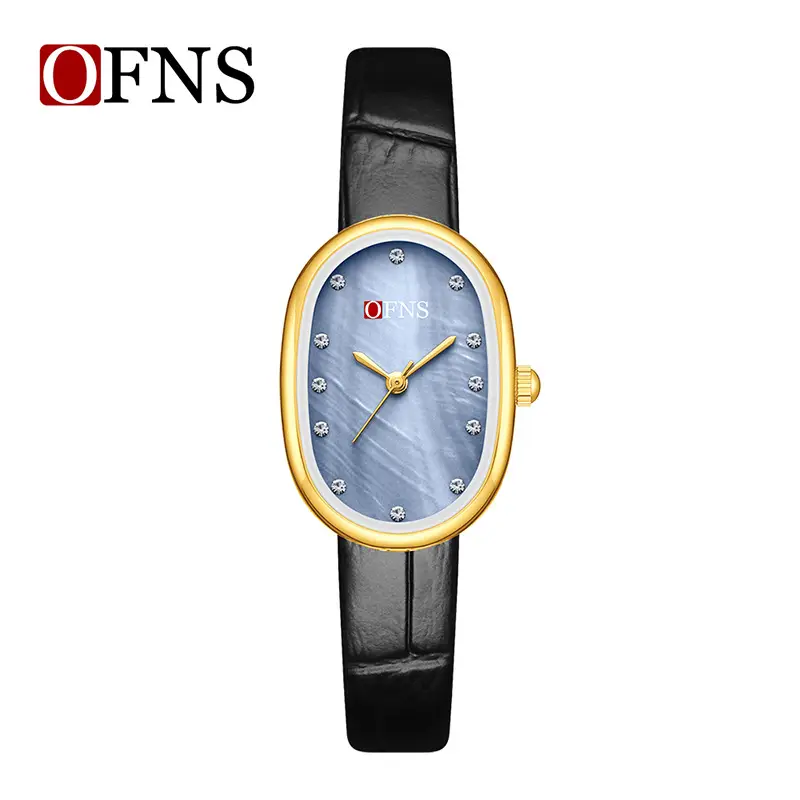 Ofns Women's Gold Mesh Watch with Quartz Movement - Image 5