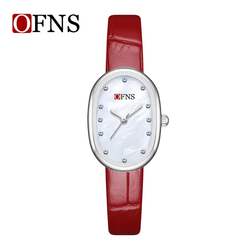 Ofns Women's Gold Mesh Watch with Quartz Movement - Image 9