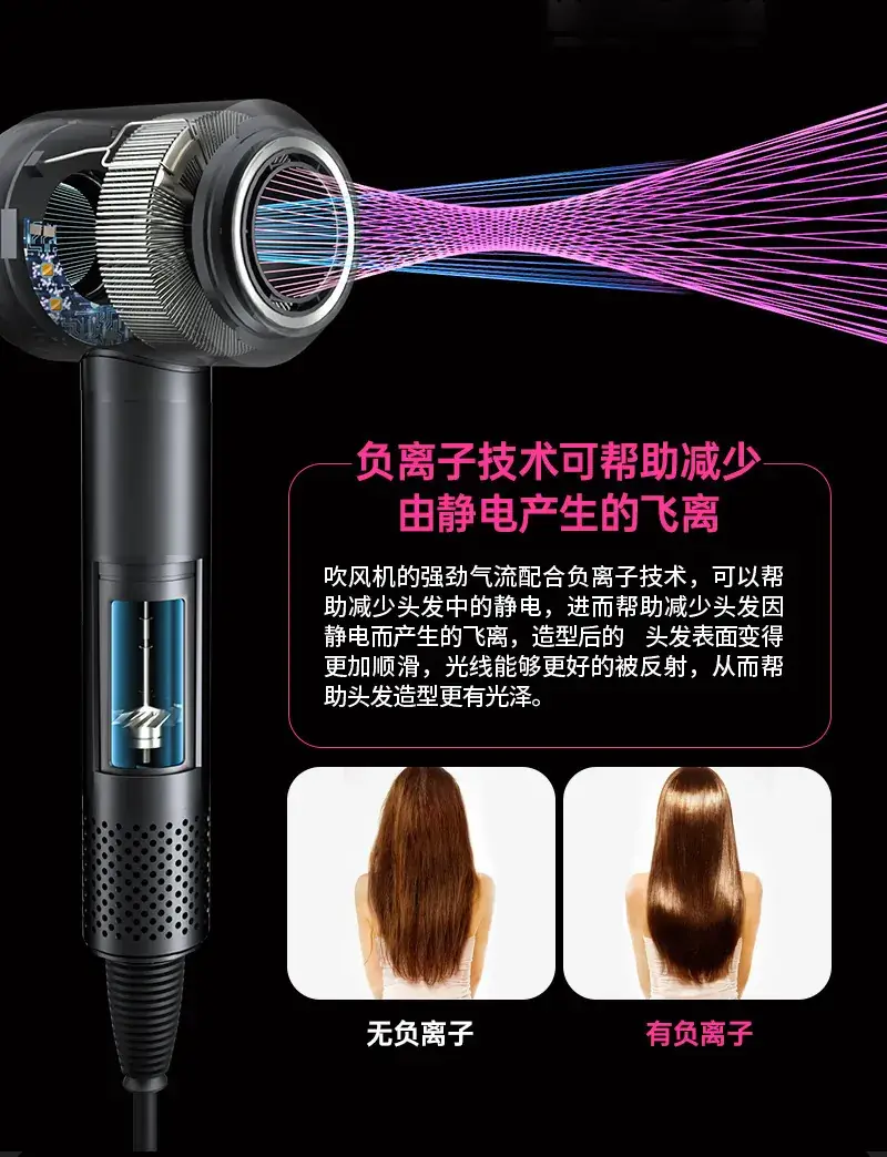 Huaqiang Hair Dryer 1:1 Rechargeable Pink — feature 14