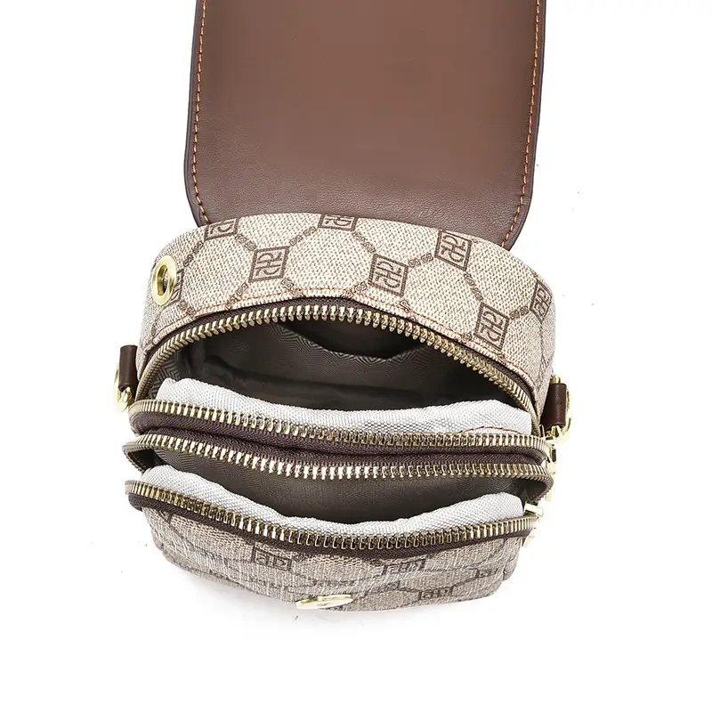 Women's 2025 K-Style Crossbody Phone Bag Brown - Image 6