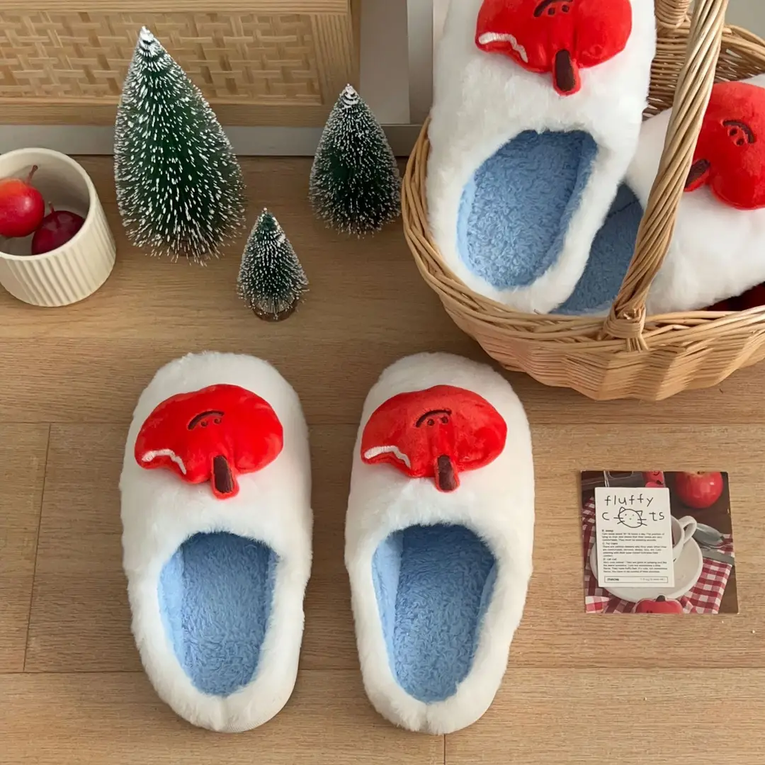Winter home plush slippers cute cotton slippers women's 2024 new autumn and winter indoor plush cotton shoes - Image 5