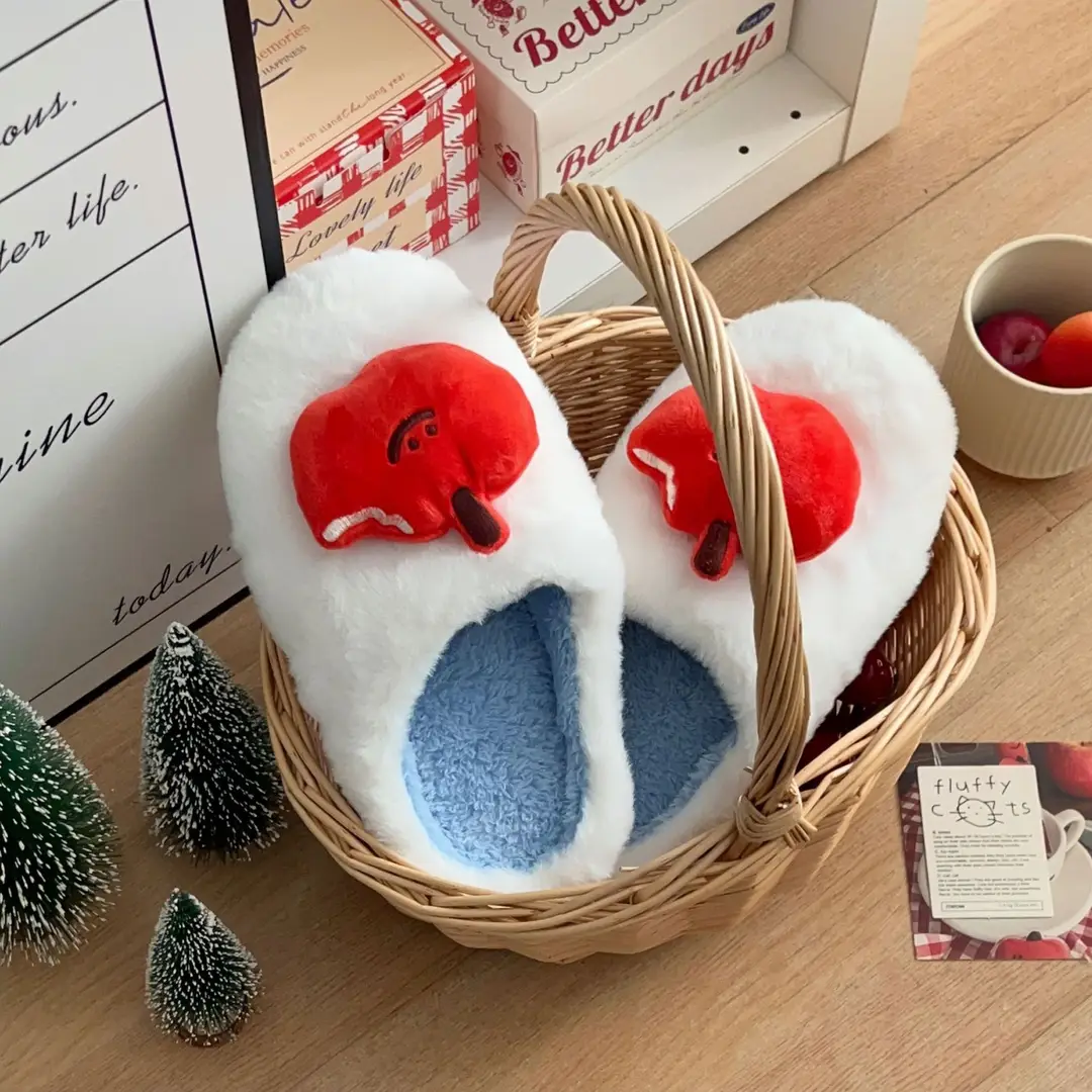 Winter home plush slippers cute cotton slippers women's 2024 new autumn and winter indoor plush cotton shoes — feature 5