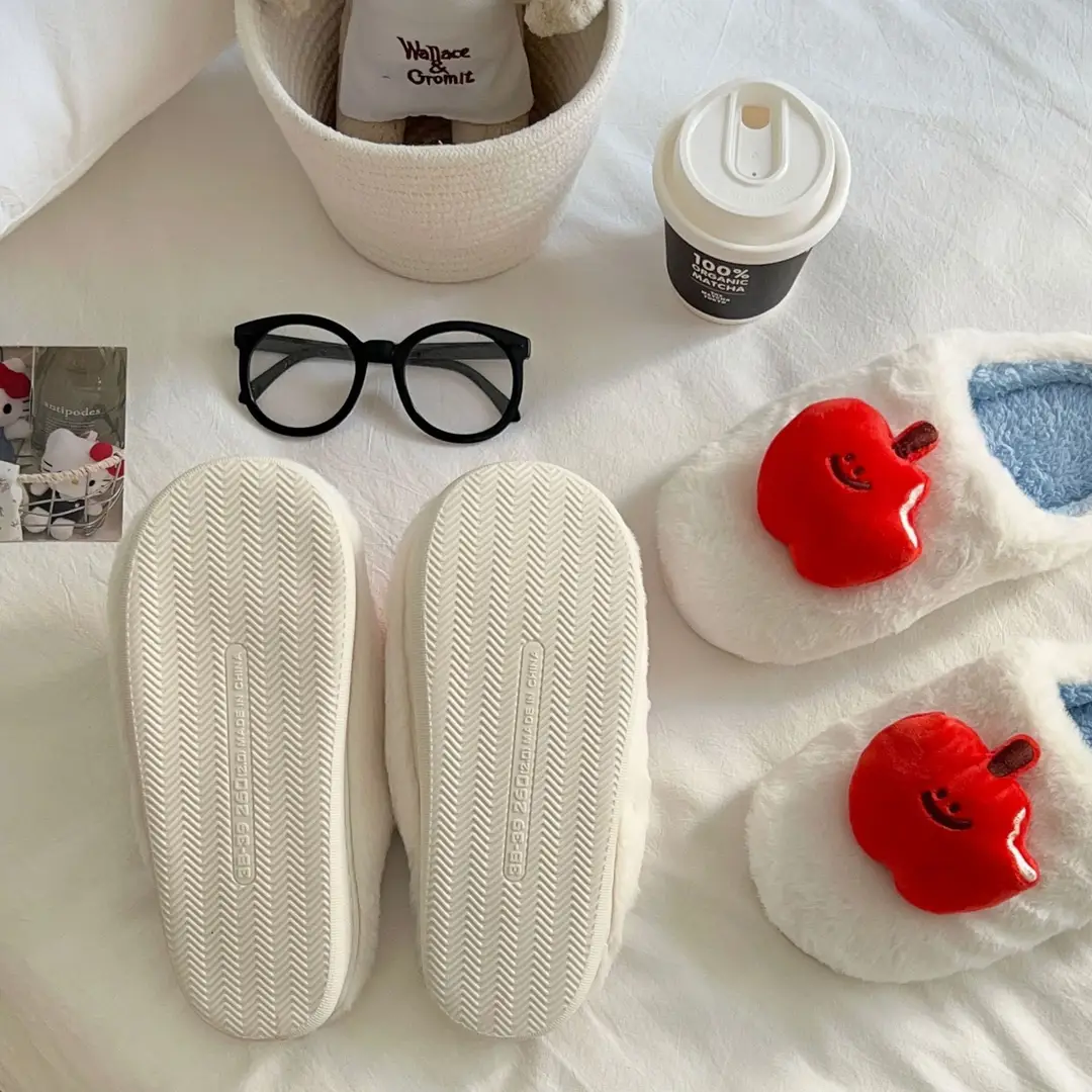 Winter home plush slippers cute cotton slippers women's 2024 new autumn and winter indoor plush cotton shoes — feature 7