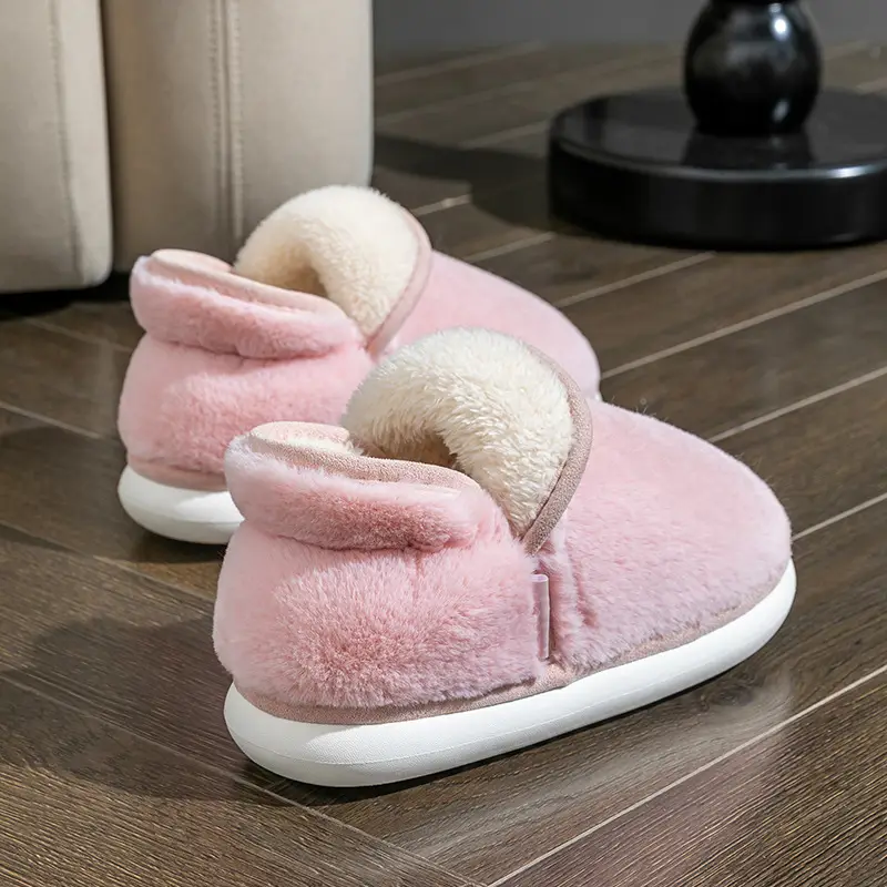 Covered Heel Cotton Slippers for Women, Winter Couples, Indoor Home, 2024 New Thick-Soled Warm Cotton Shoes for Men - Image 7