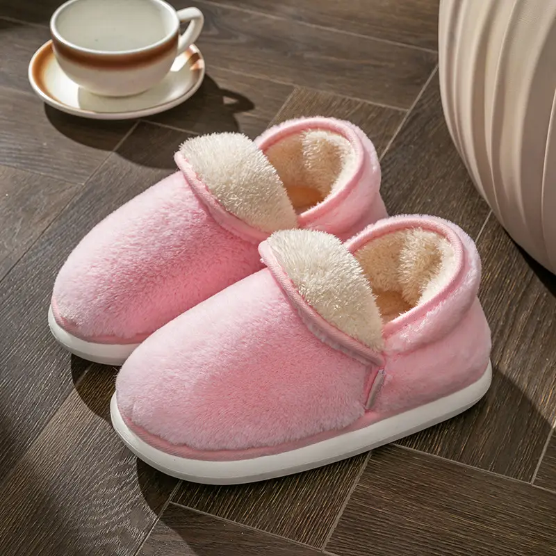 Covered Heel Cotton Slippers for Women, Winter Couples, Indoor Home, 2024 New Thick-Soled Warm Cotton Shoes for Men - Image 4