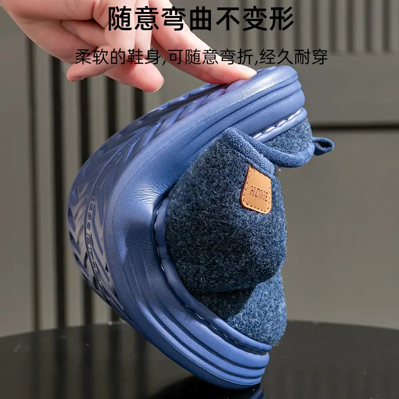 Men's Large Size Cotton Slippers Autumn and Winter Thick-Soled Indoor Home Elderly Anti-Slip Plush Slippers Winter Home Use - Image 11
