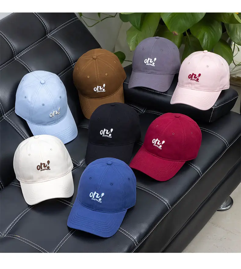 Black Korean Embroidered Baseball Cap for Women Men — feature 11