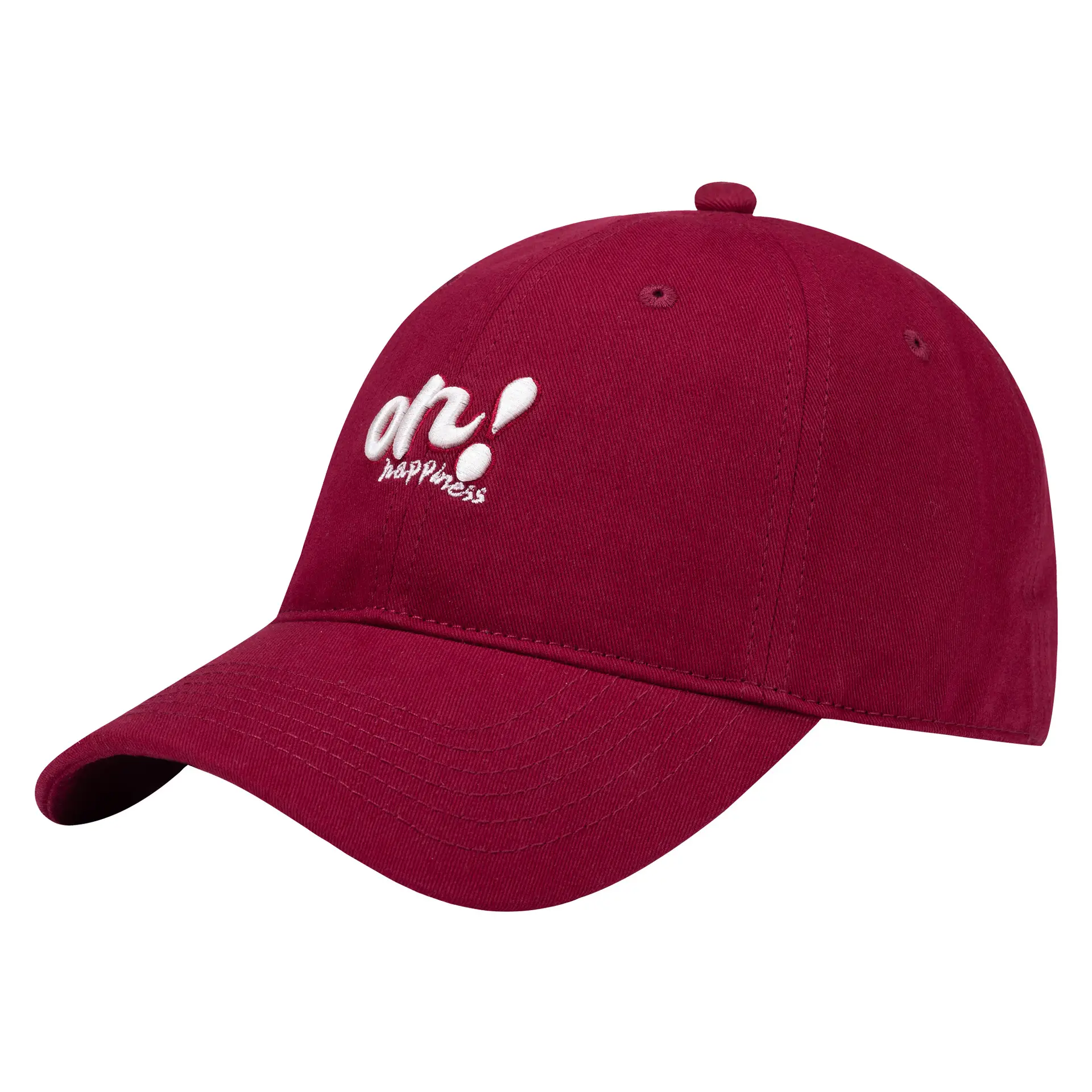 Black Korean Embroidered Baseball Cap for Women Men