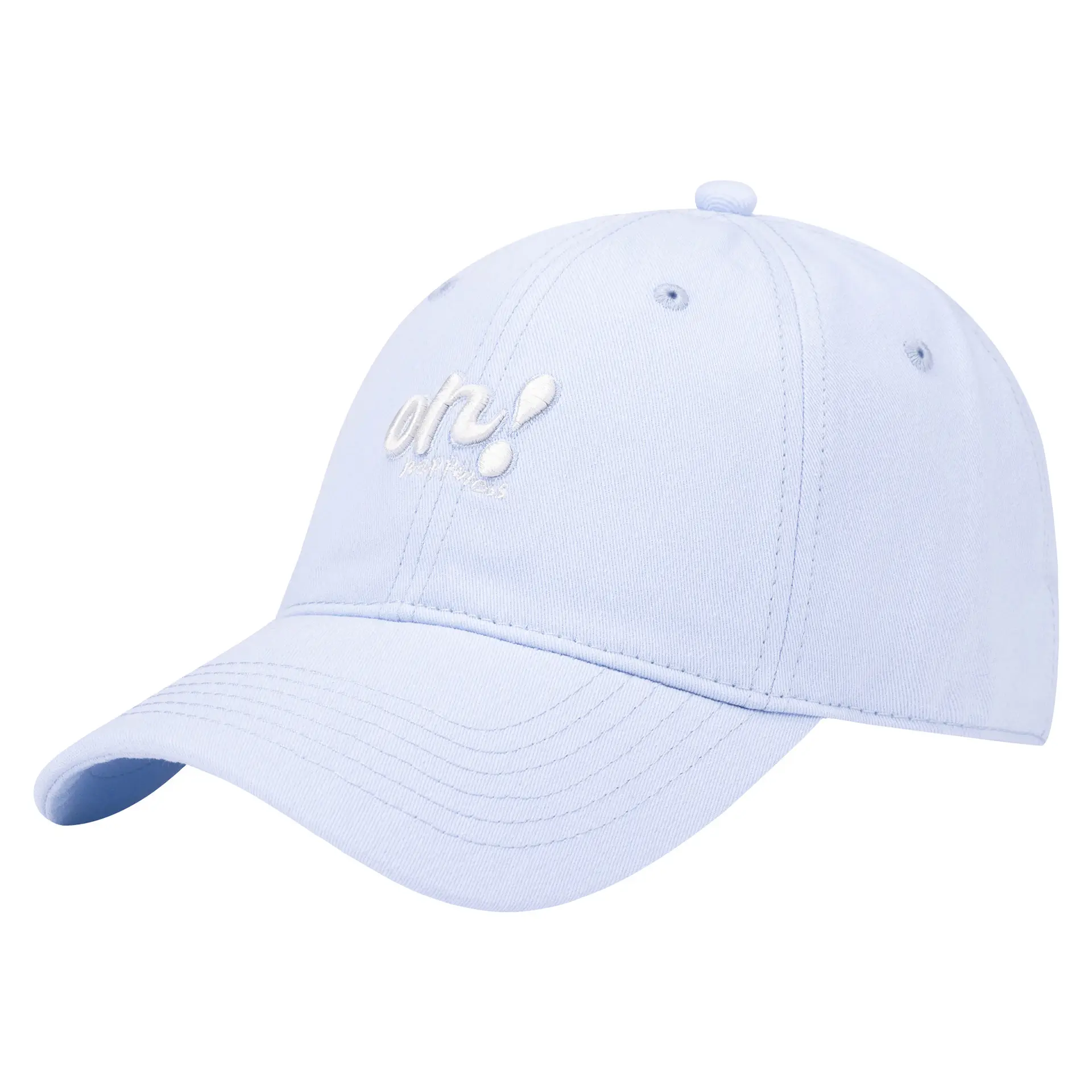 Black Korean Embroidered Baseball Cap for Women Men