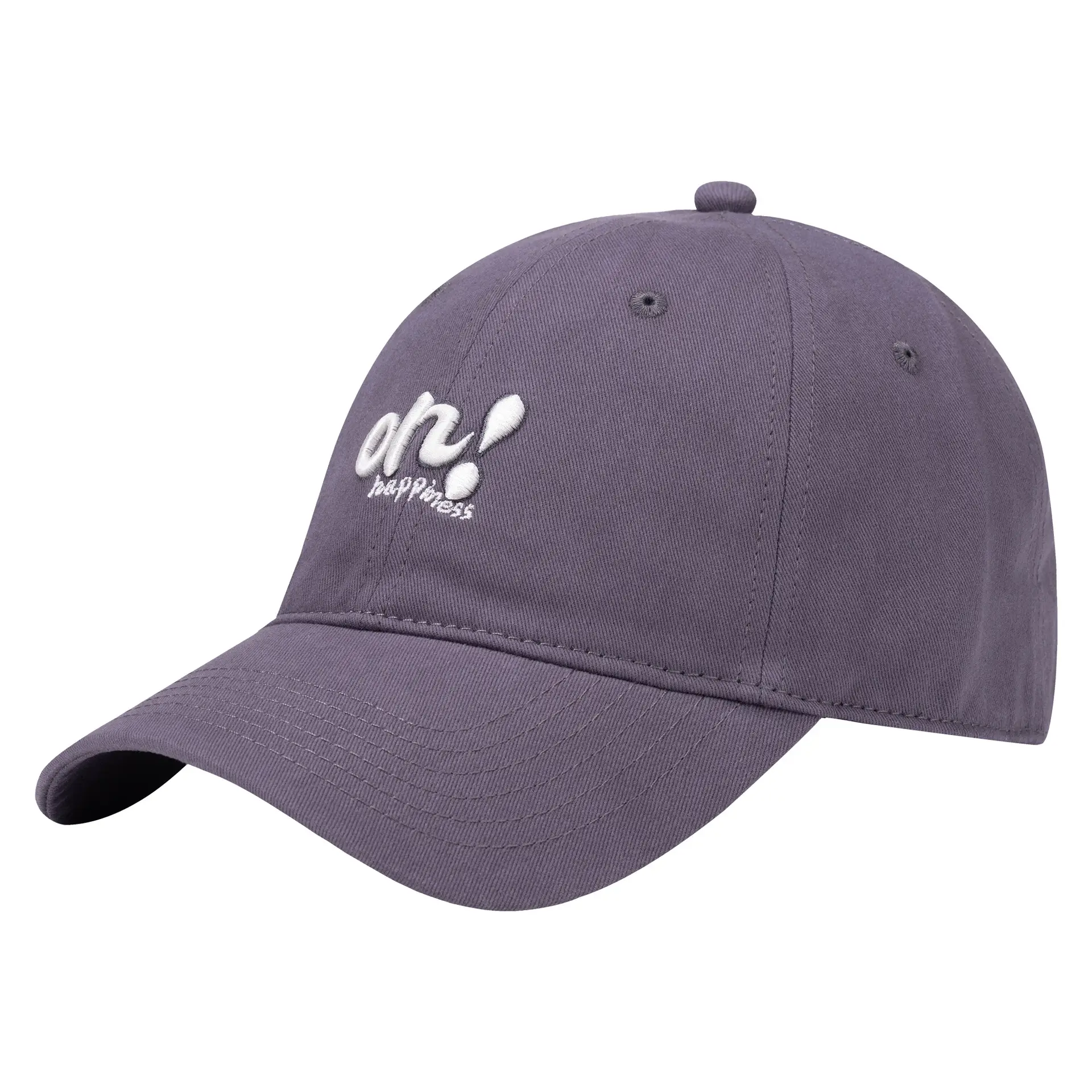 Black Korean Embroidered Baseball Cap for Women Men