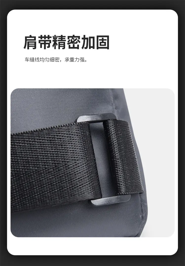 2024 Men's Grey Crossbody Bag with Orange Zip — feature 22