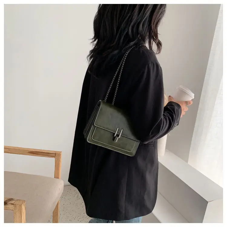 Women's Retro Chain Messenger Bag Small Square Shoulder — feature 22