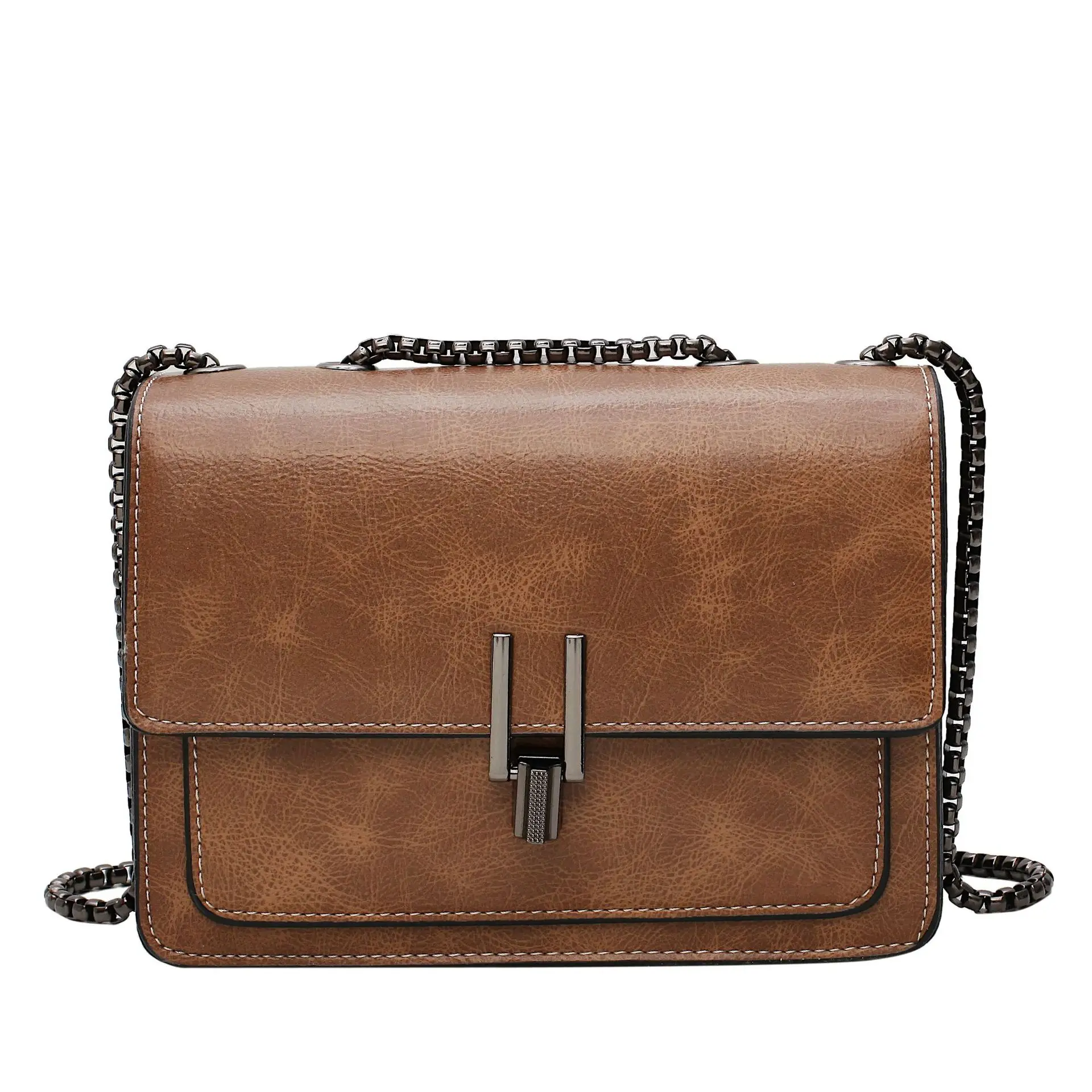Women's Retro Chain Messenger Bag Small Square Shoulder - Image 2