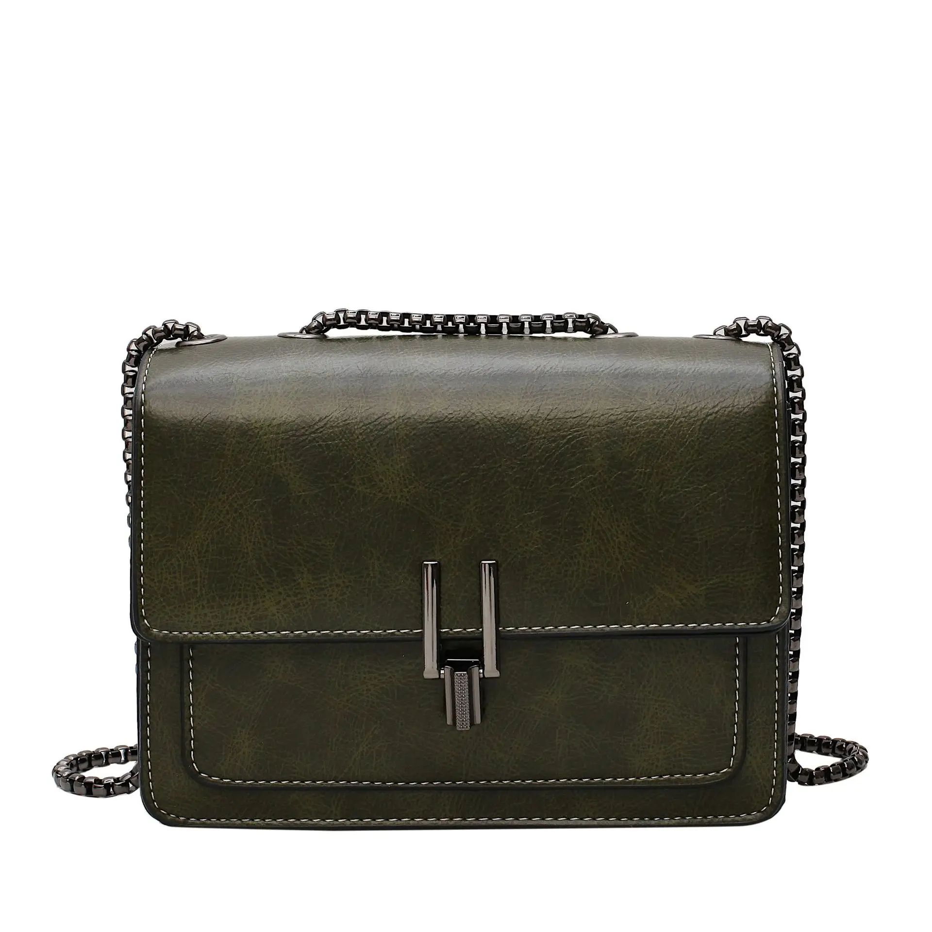 Women's Retro Chain Messenger Bag Small Square Shoulder - Image 4