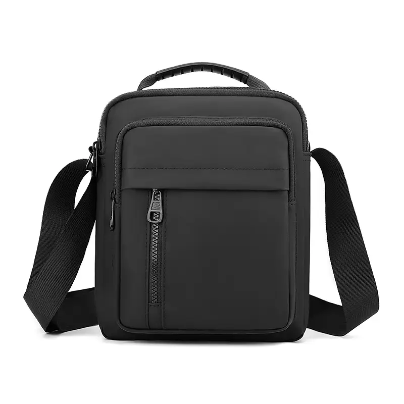 Men's Grey Nylon Shoulder Bag 2024 Winter Casual - Image 2