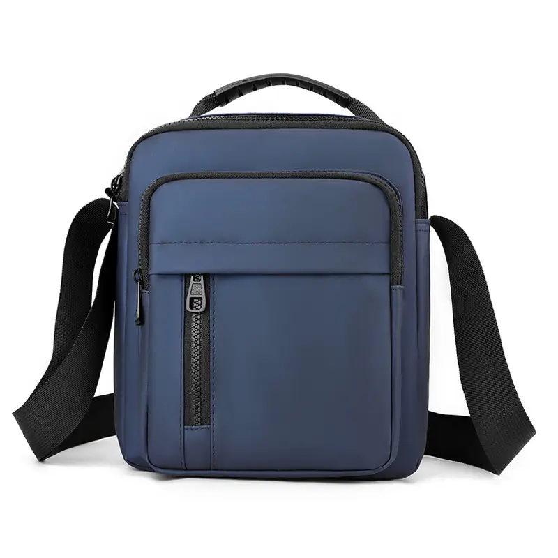 Men's Grey Nylon Shoulder Bag 2024 Winter Casual - Image 4