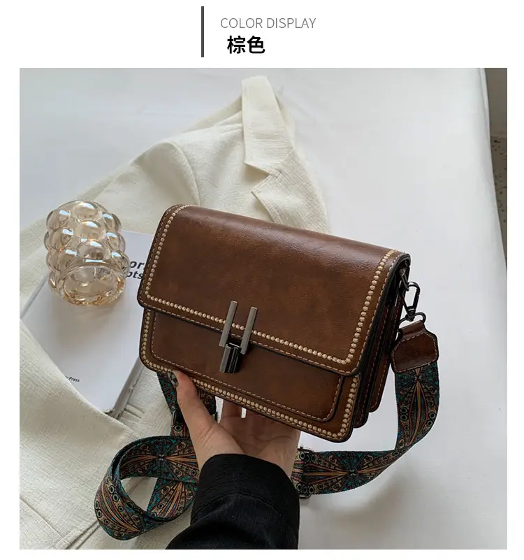Vintage Brown Leather Shoulder Messenger Bag for Women — feature 25