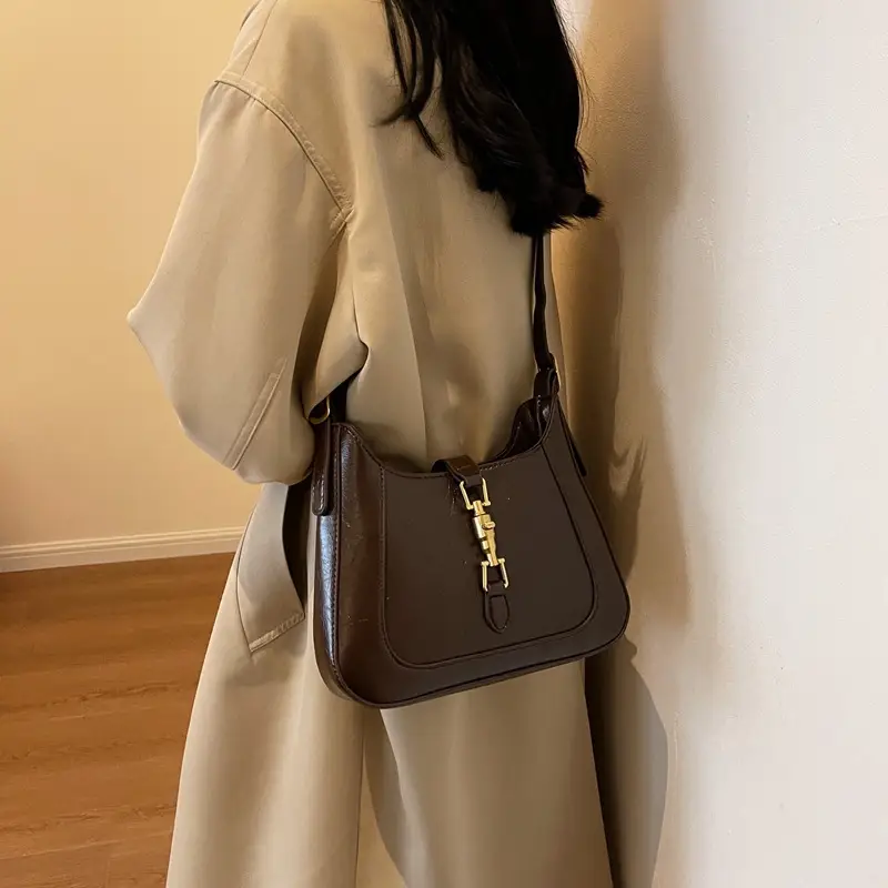 Tom Ford Brown Leather Shoulder Bag for Women - Image 7