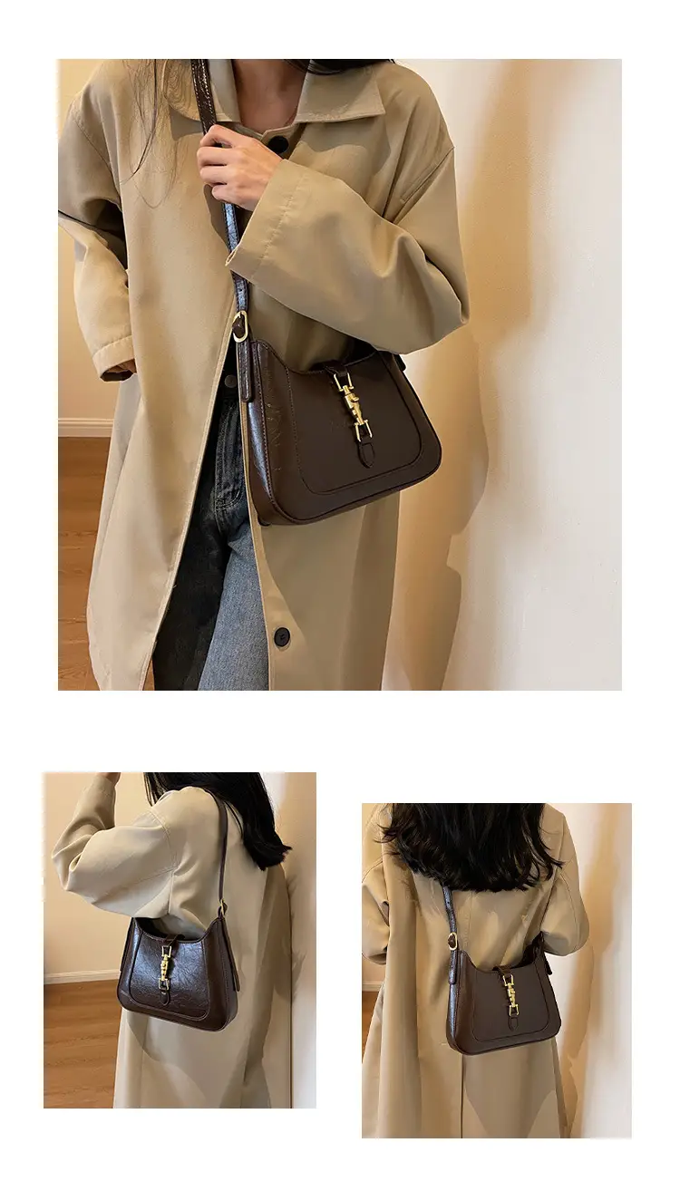 Tom Ford Brown Leather Shoulder Bag for Women — feature 10