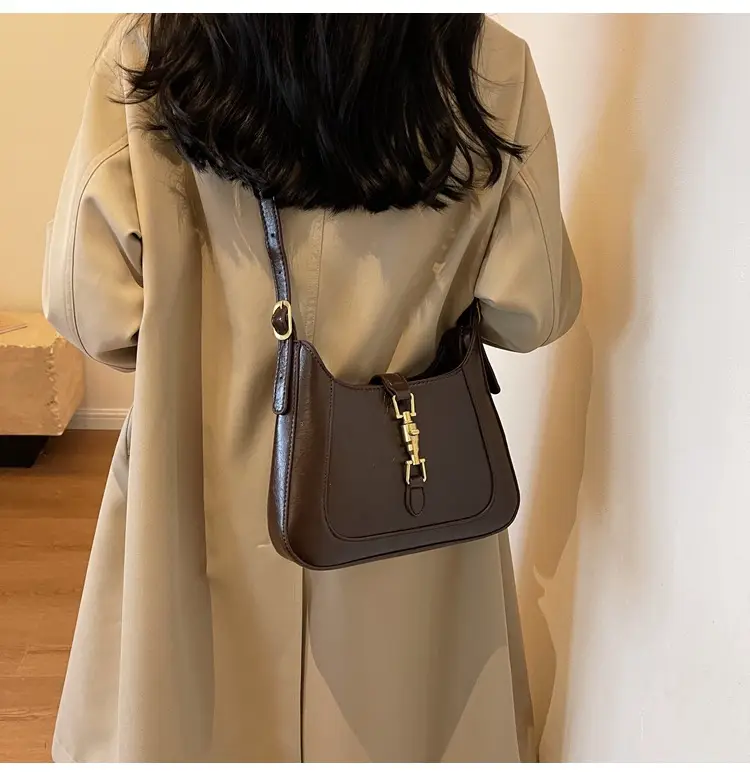 Tom Ford Brown Leather Shoulder Bag for Women — feature 18