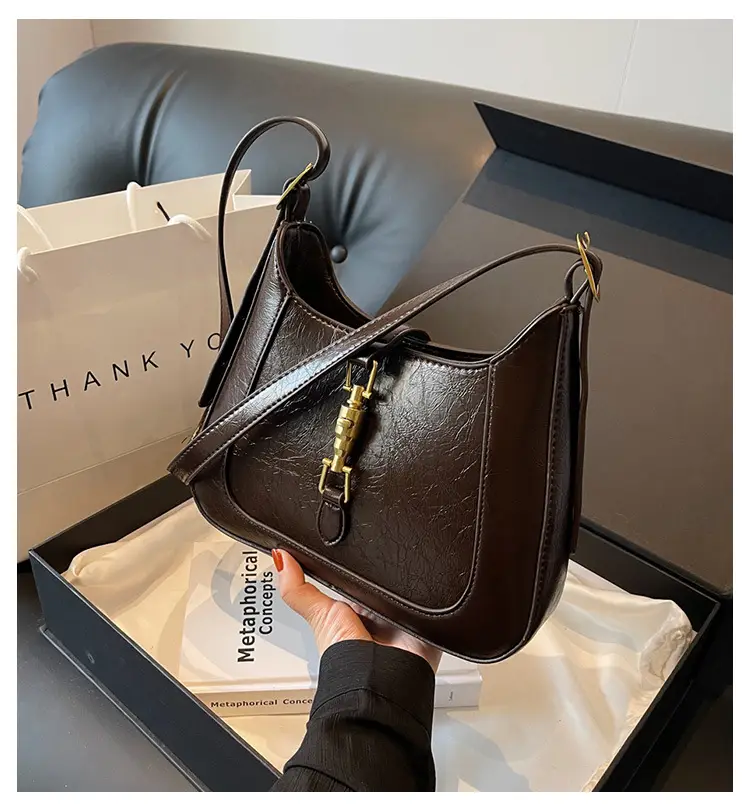 Tom Ford Brown Leather Shoulder Bag for Women — feature 2